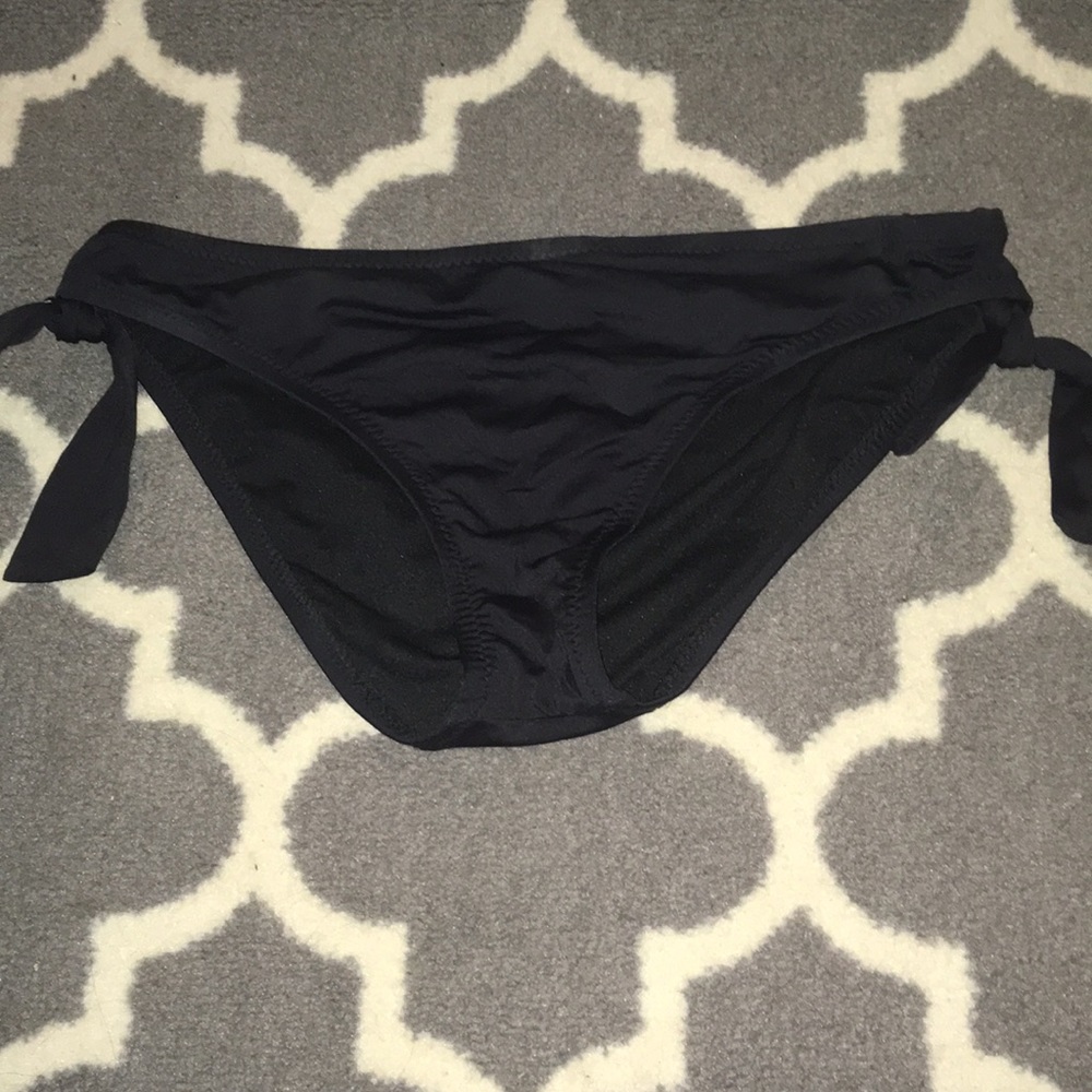 Black Side-tie Bikini Bottoms
